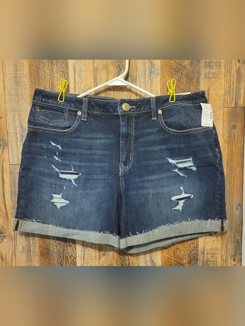 Maurices Dark Blue Denim Shorts